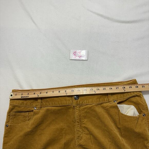 Lane Bryant Women’s 20 Corduroy Pants Straight Leg Mustard Yellow 29” Inseam - Picture 8 of 11